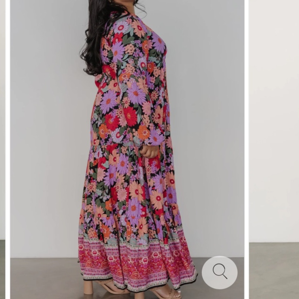 Baltic Born Floral Maxi Dress in Black, Red, Pink, Purple - Picture 3 of 12